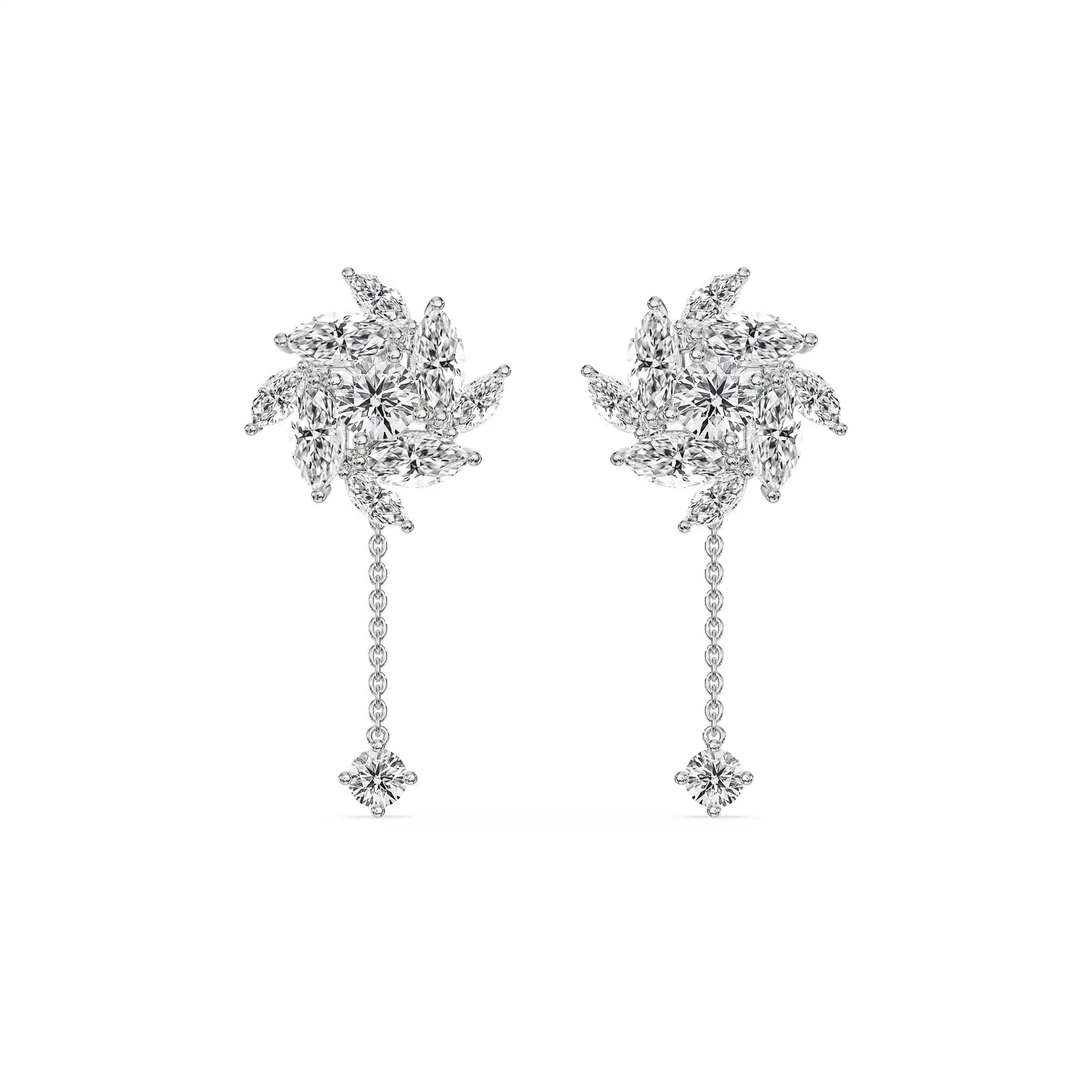 Fiery Fling Lab Grown Diamond Earrings - front view