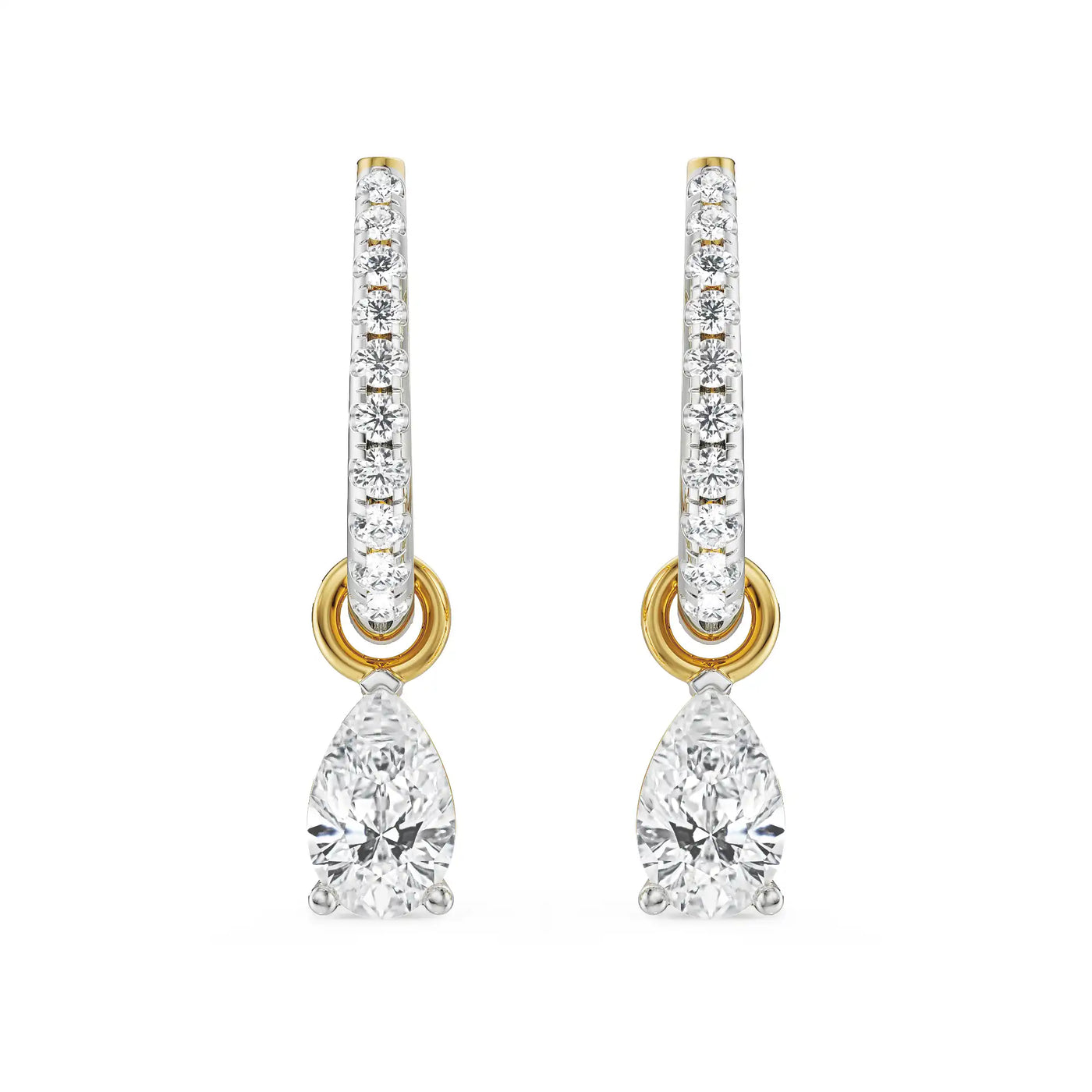 Perfect Pear Lab Grown Diamond Hoops