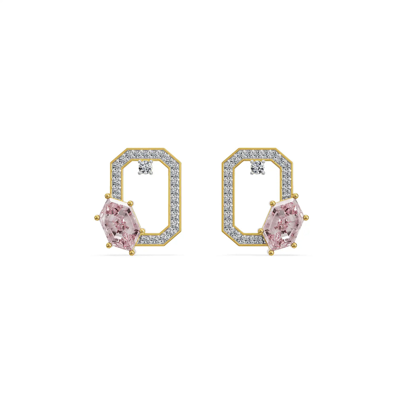 Crimson Poise Lab Grown Diamond Earrings 9KT
