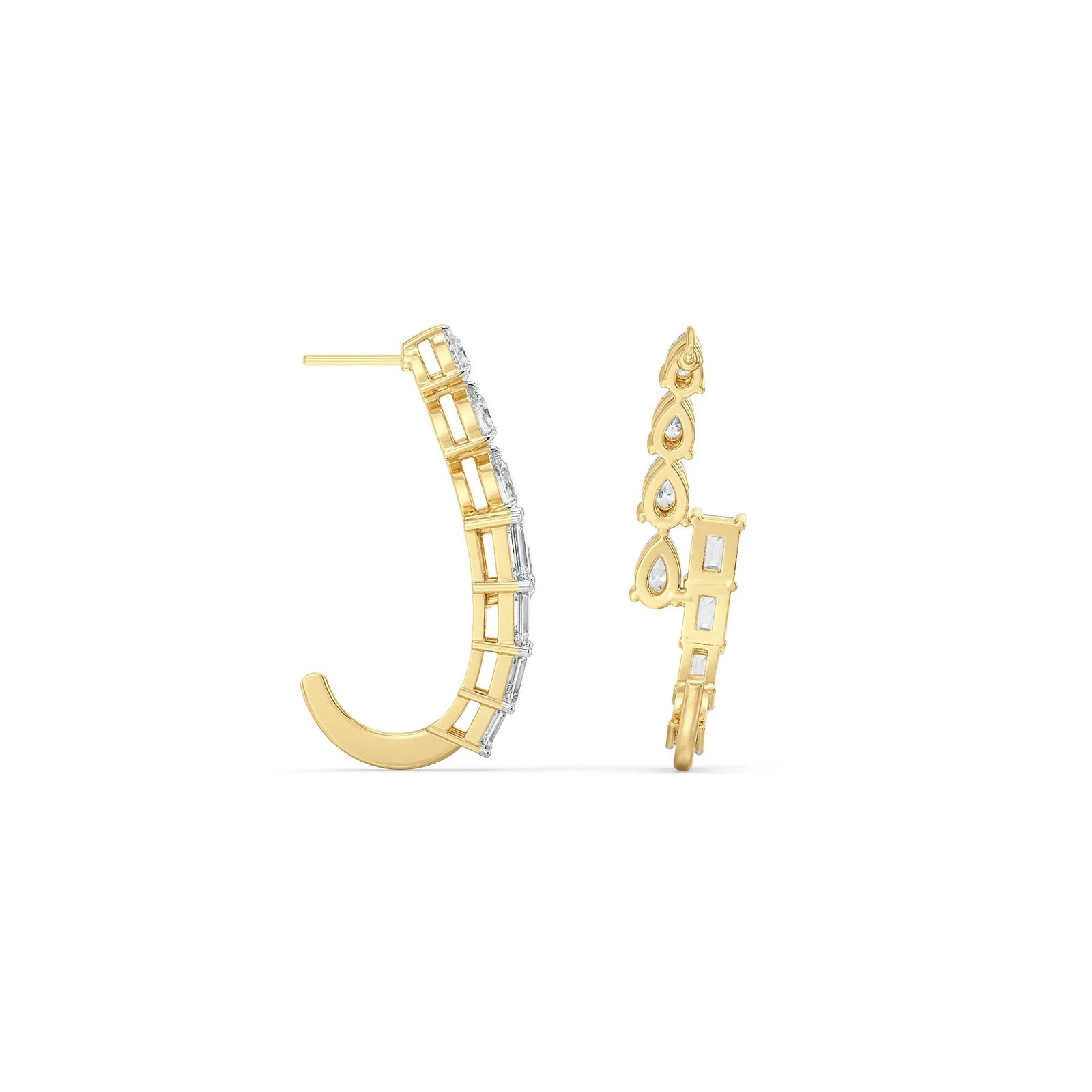 Axis Spark Lab Grown Diamond Earrings - perspective view