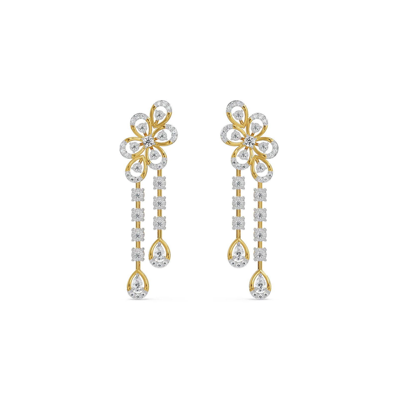 Lush Bloom Lab Grown Diamond Earrings - front view