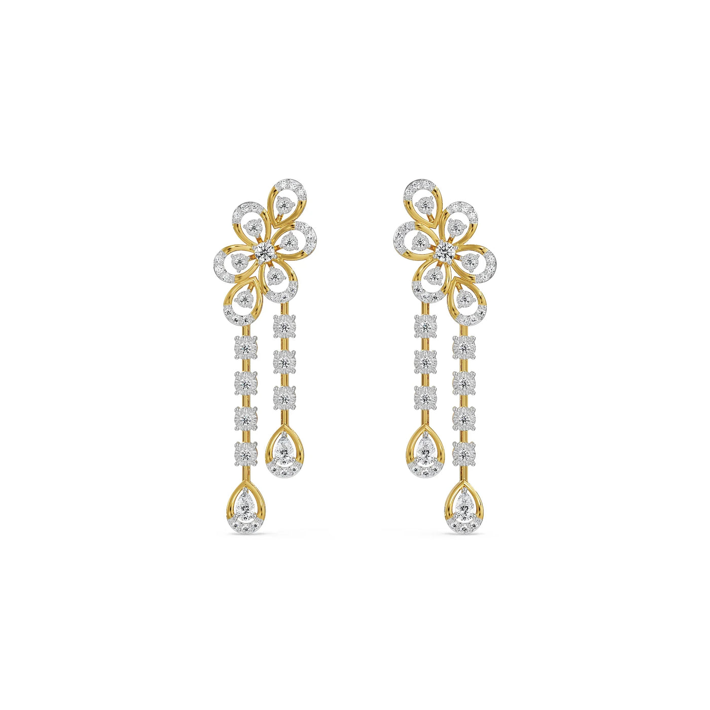 Lush Bloom Lab Grown Diamond Earrings 9KT