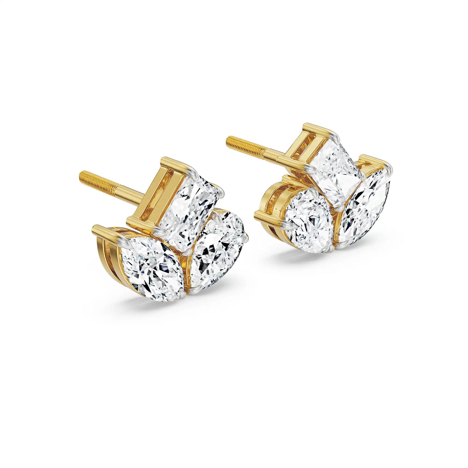 Traya Lab Grown Diamond Studs - side view