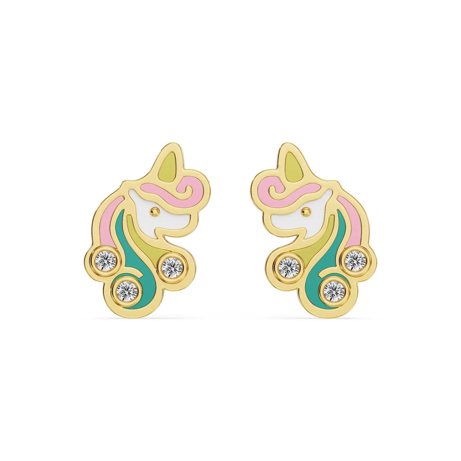 Unicorn Dream Lab Grown Diamond Studs - front view
