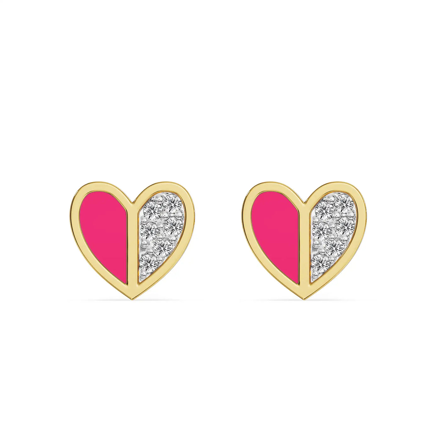 Pretty Pink Lab Grown Diamond Studs 9KT