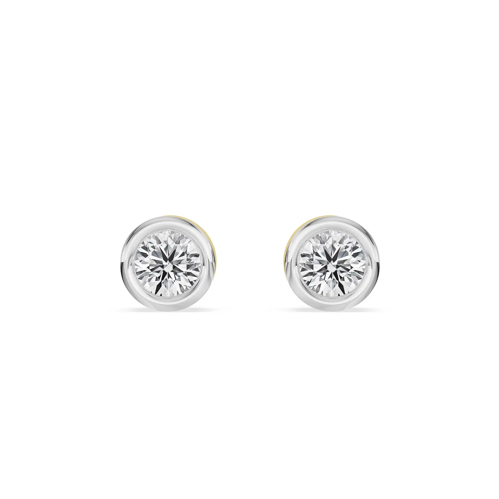 Twinkle Dots Lab Grown Diamond Studs - front view in 9KT