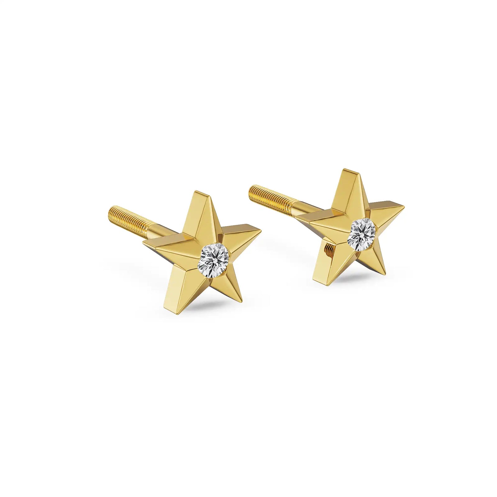 Starry Night Lab Grown Diamond Studs - side view