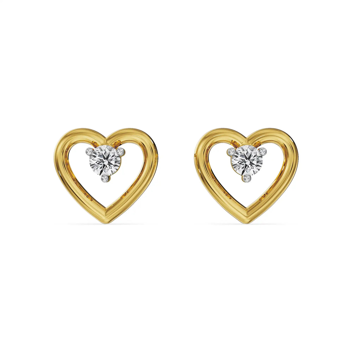 Playful Heart Lab Grown Diamond Studs 9KT