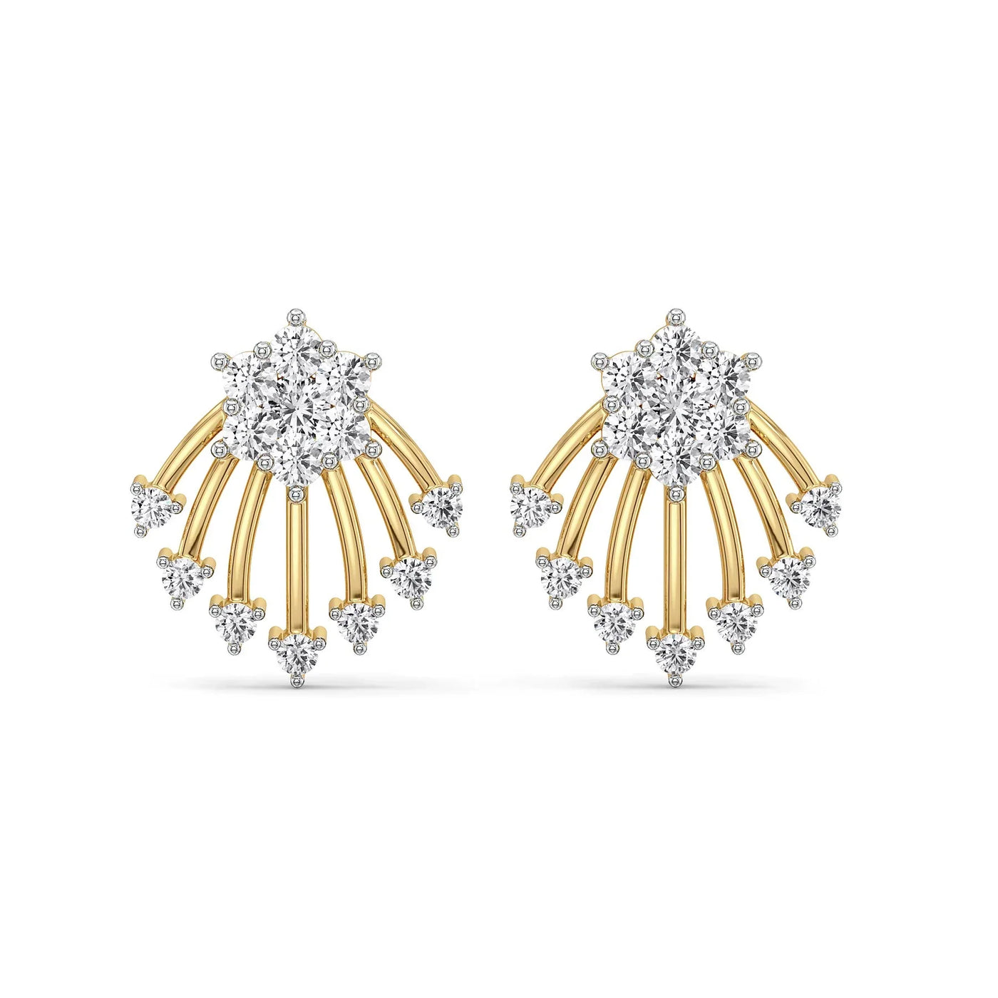 Shooting Star Lab Grown Diamond Earrings 9KT