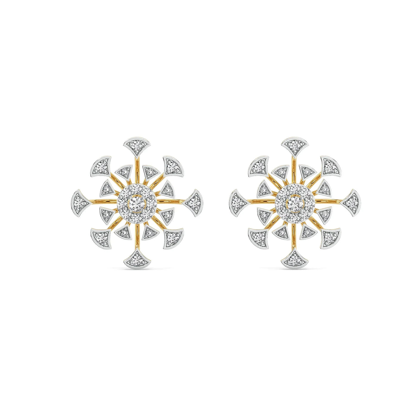 Galaxy Blossom Lab Grown Diamond Earrings 9KT