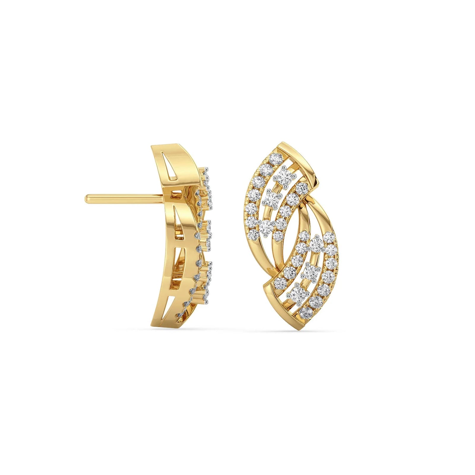 Aurelia Lab Grown Diamond Earrings - perspective view