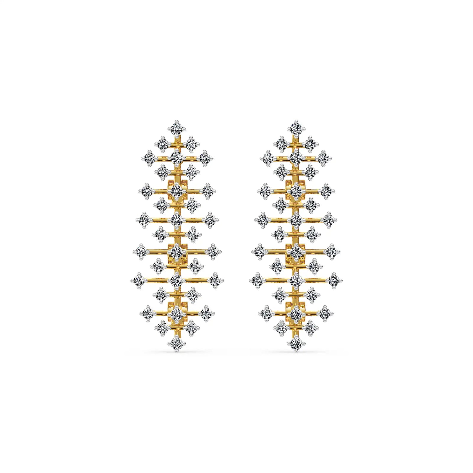 Starlit Rosé Lab Grown Diamond Chandelier Earrings - Front View