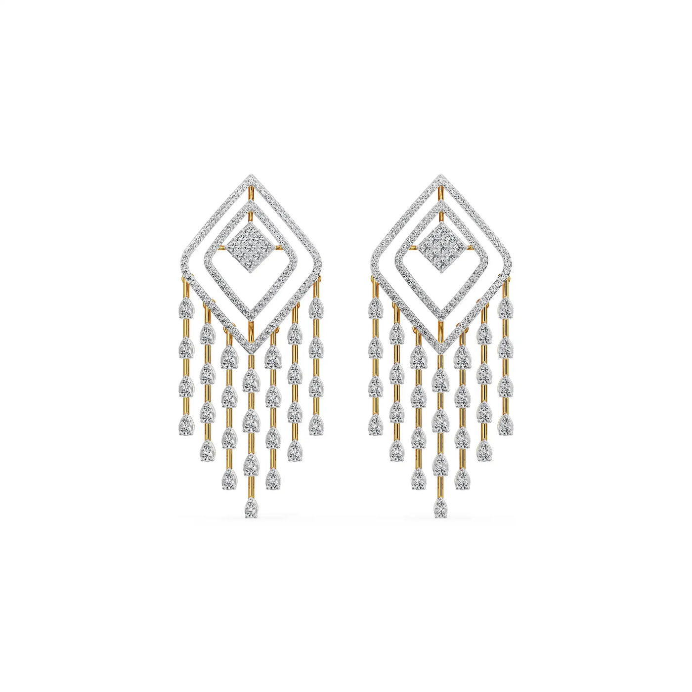 Chime Tassle Lab Grown Diamond Chandelier Earrings_in-stock