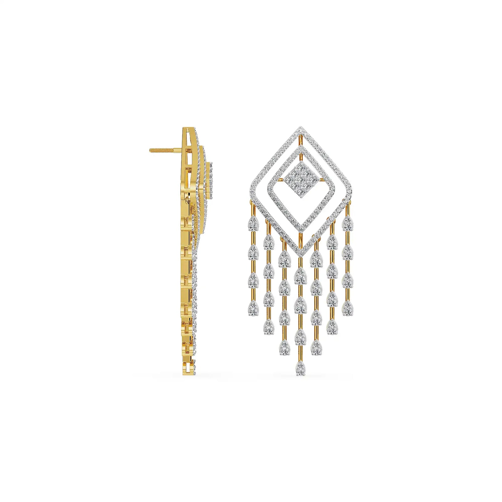 Chime Tassle Lab Grown Diamond Chandelier Earrings
Prospective View