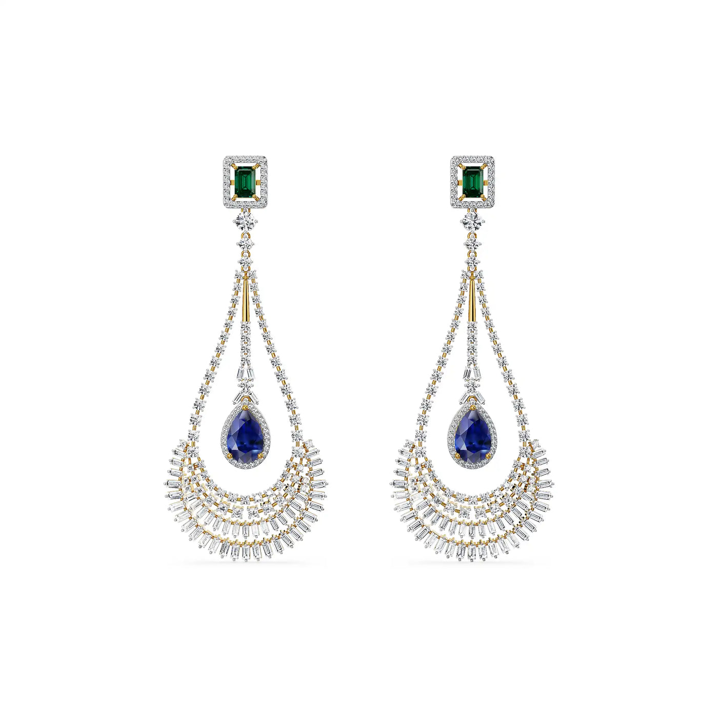 Royal Rhapsody Lab Grown Diamond Chandelier Earrings