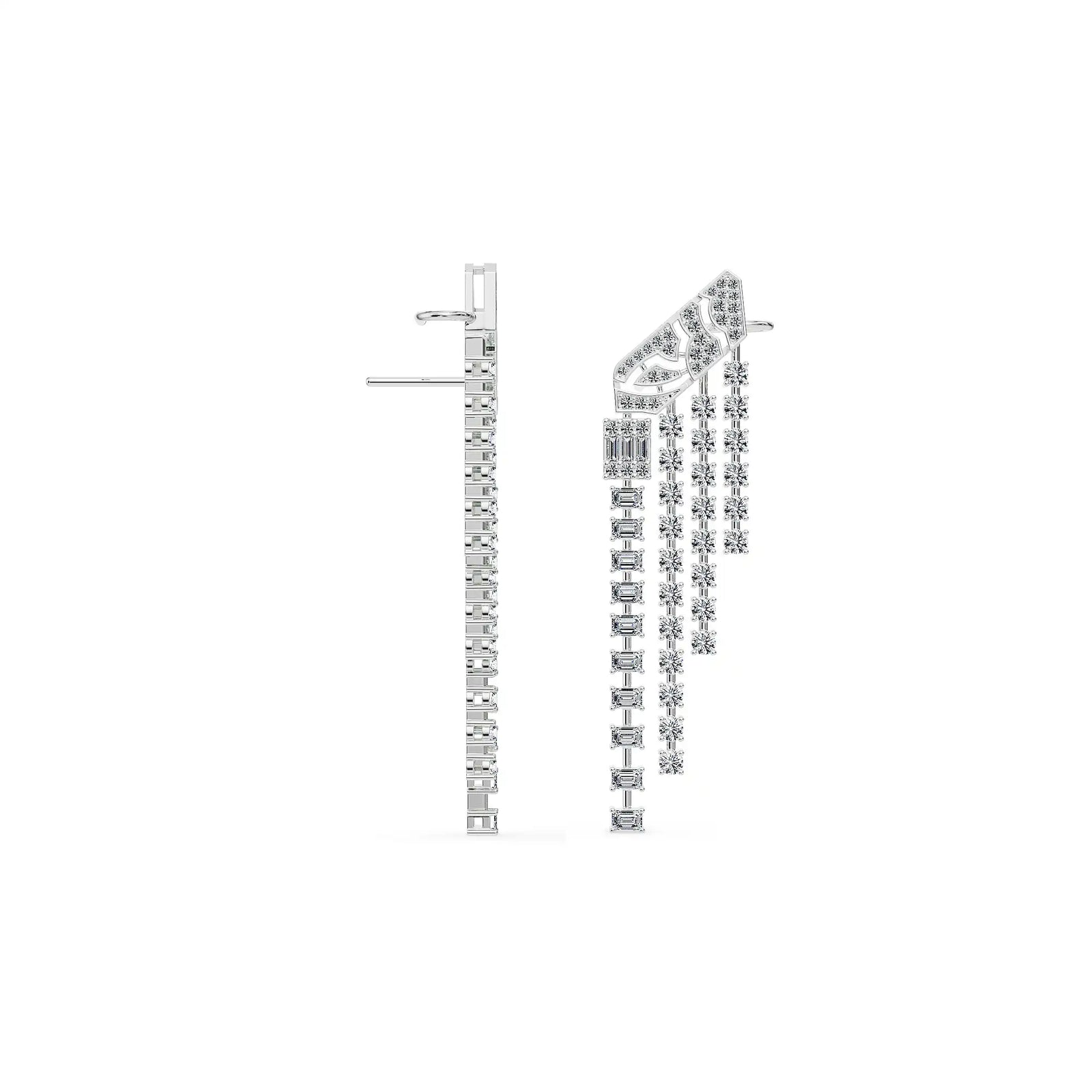 Art Deco Lab Grown Diamond Chandelier Earrings
Prospective View