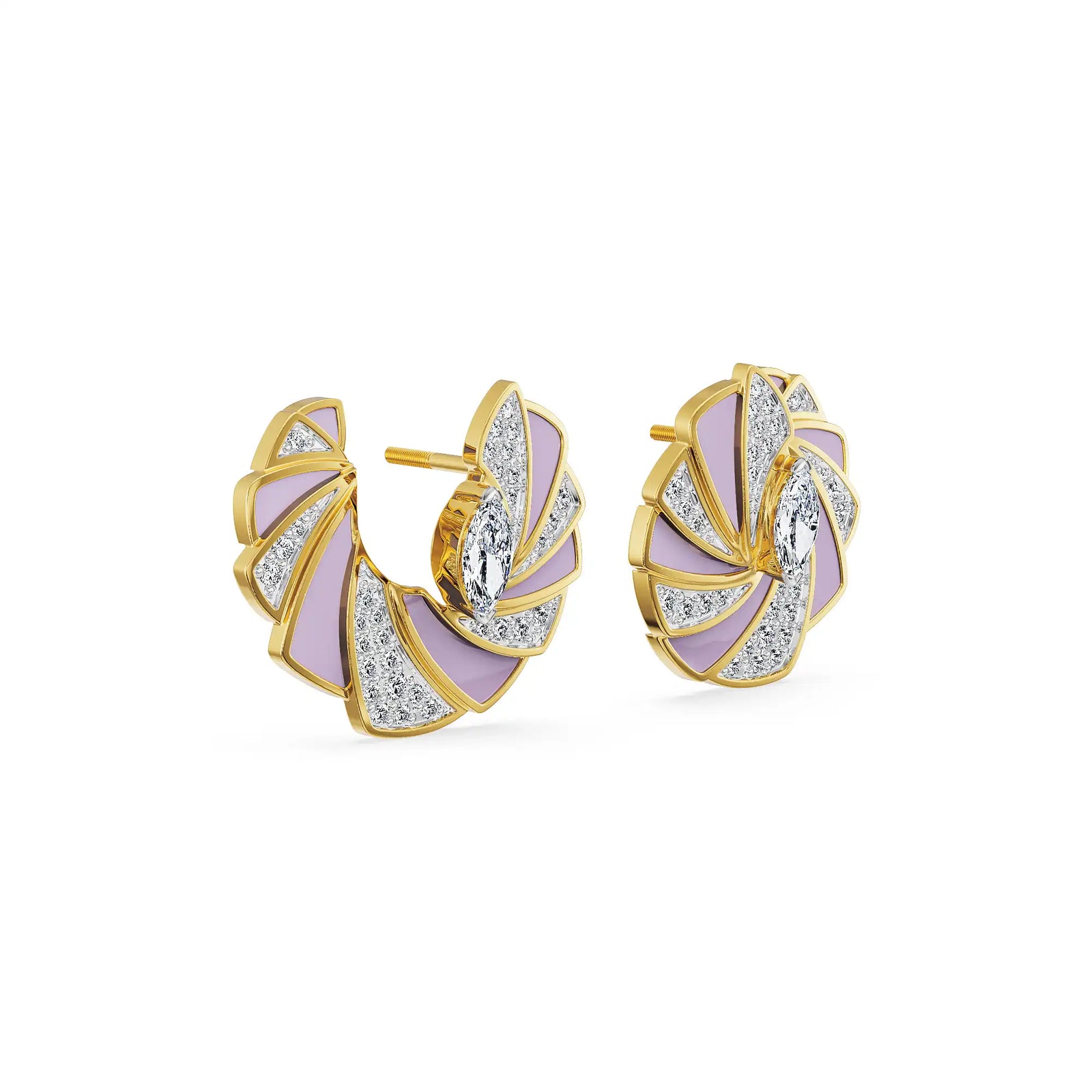 Opaline Orbit Lab Grown Diamond Earrings_in-stock