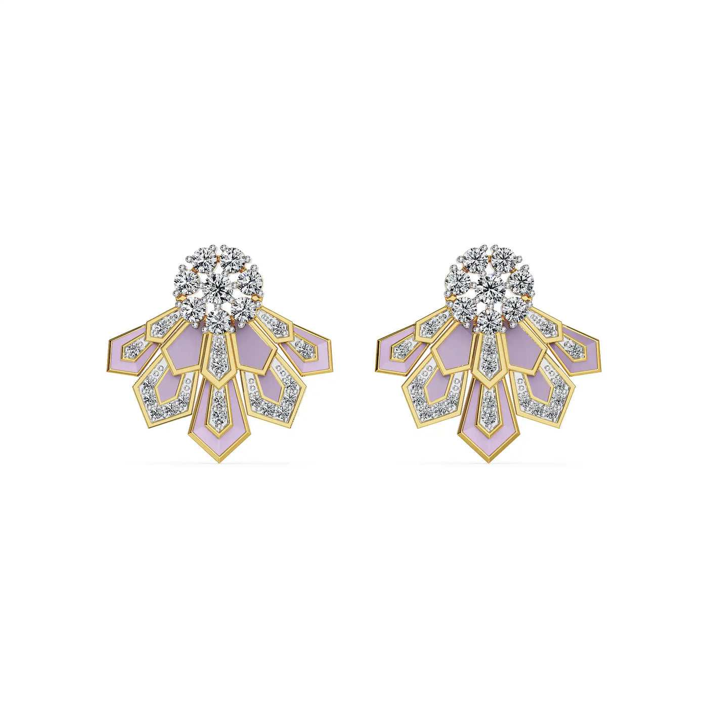 Lavender Cascade Lab Grown Diamond Earrings 9KT
