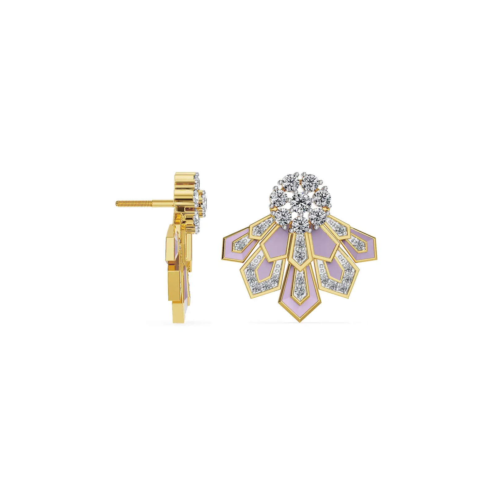 Lavender Cascade Lab Grown Diamond Earrings_in-stock
