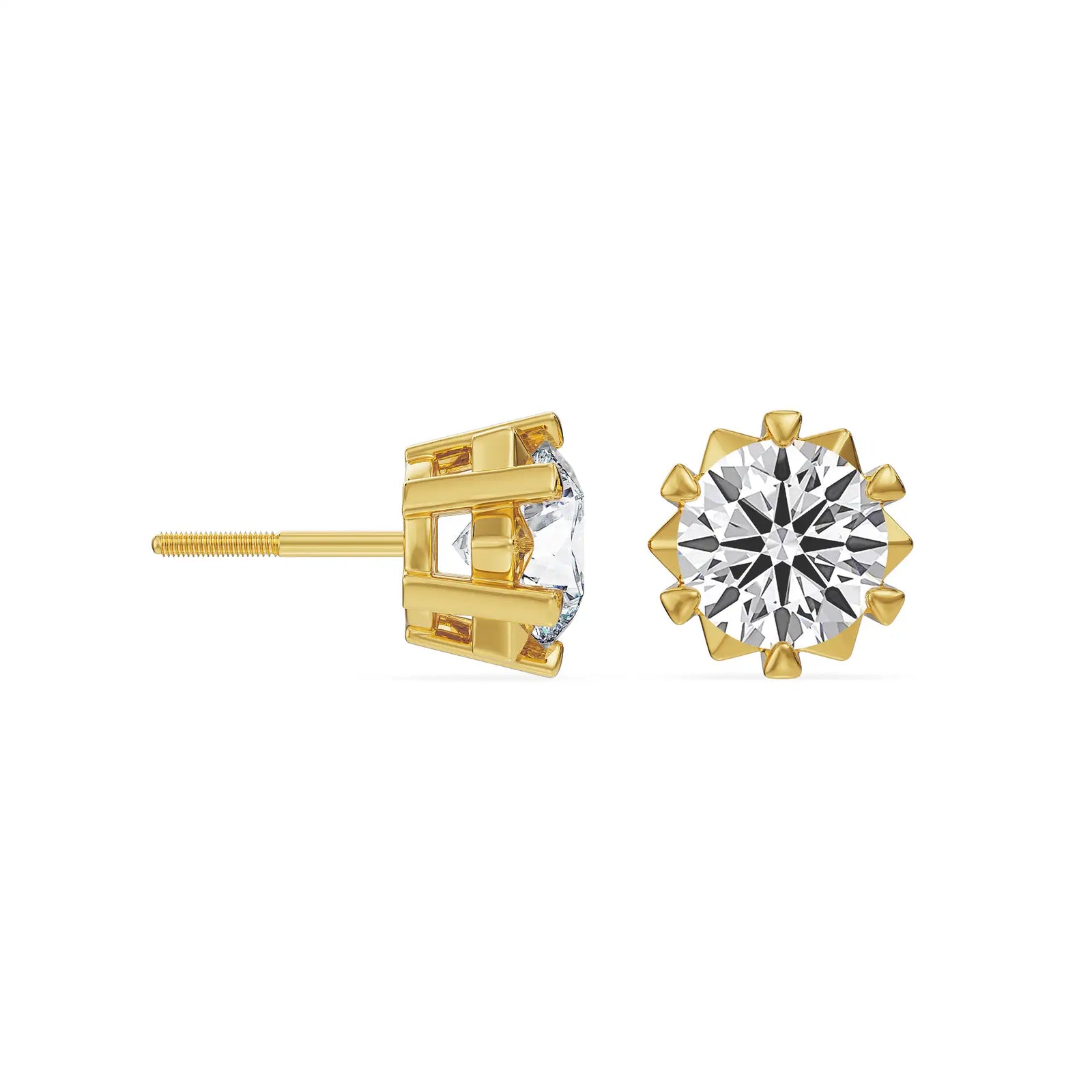 Floral Solitaire Hearts & Arrows Lab Grown Diamond Studs
Prospective view