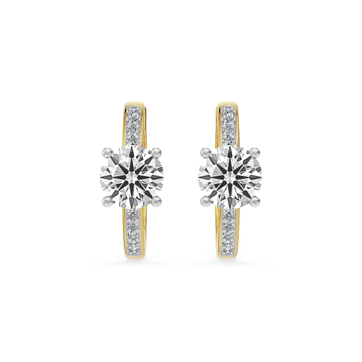 Magnolia Hearts & Arrows Lab Grown Diamond Hoops