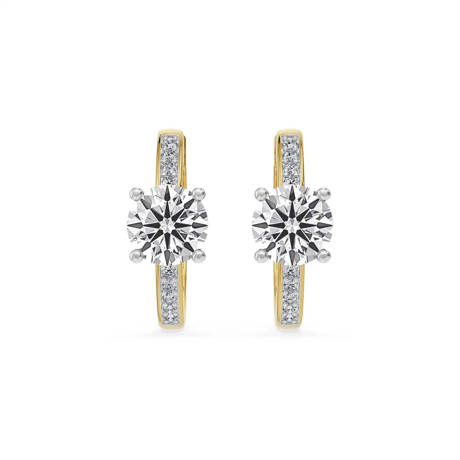 Magnolia Hearts & Arrows Lab Grown Diamond Hoops
Front view