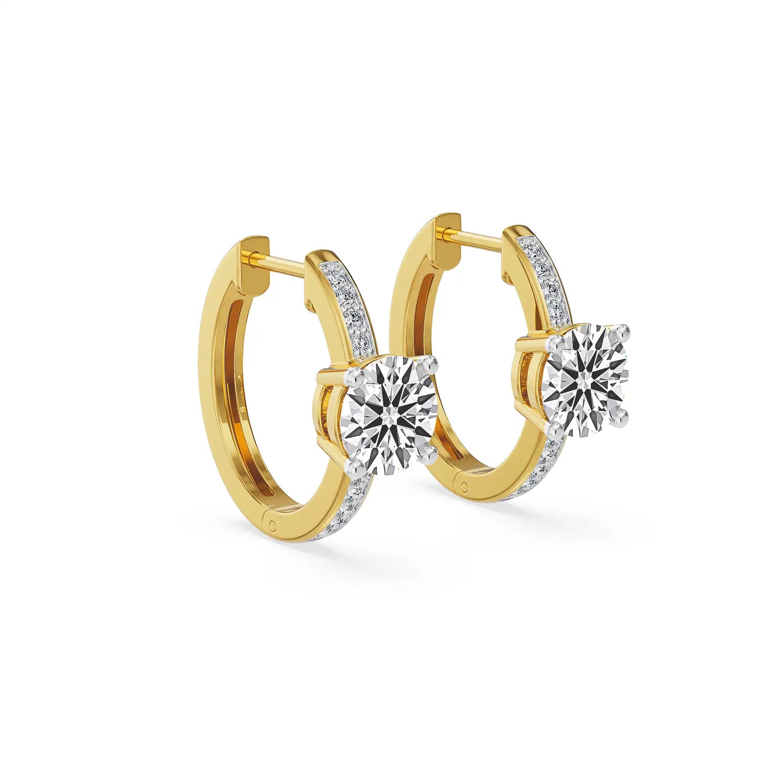 Magnolia Hearts & Arrows Lab Grown Diamond Hoops
Side view
