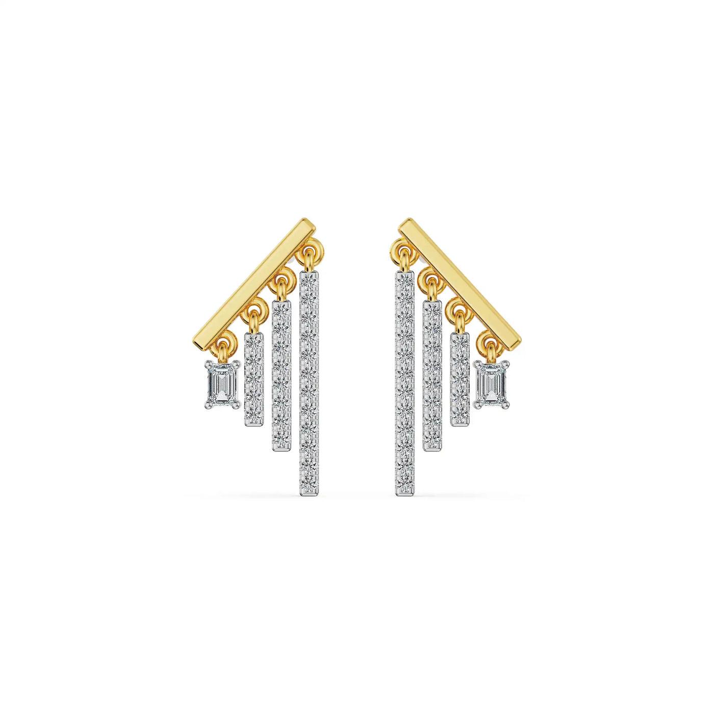 Linear Lab Grown Diamond Earrings