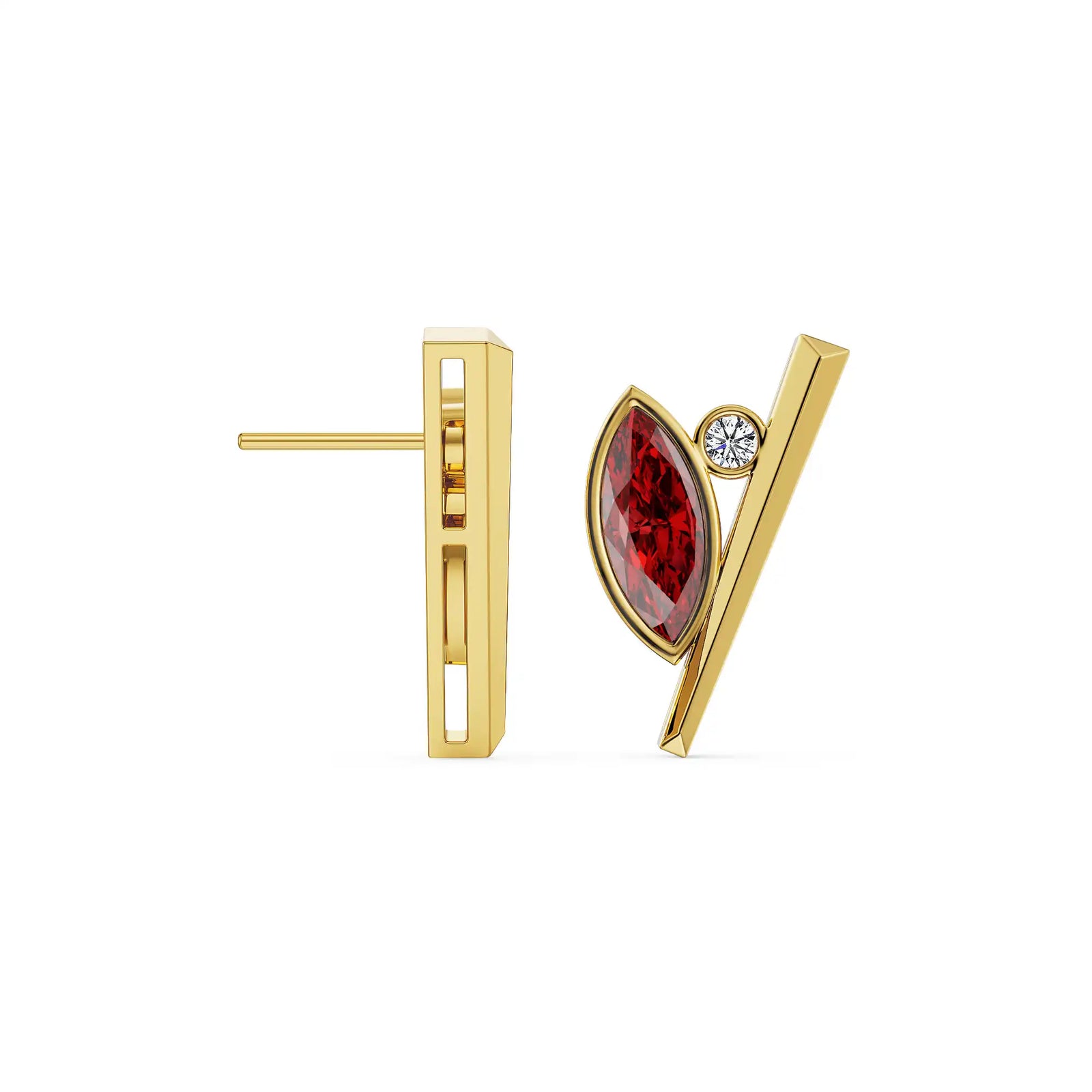 Crimson Ruby Lab Grown Diamond Earrings
Prospective View