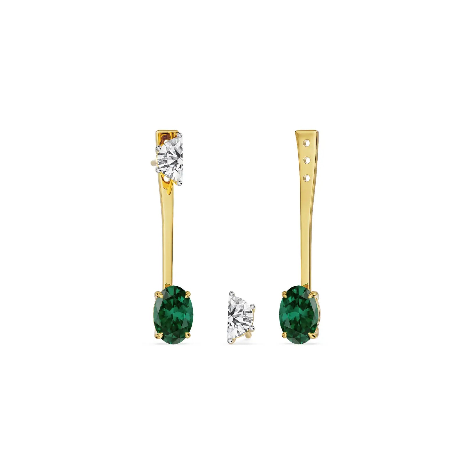 Half Moon Lab Grown Diamond Earrings
Front view