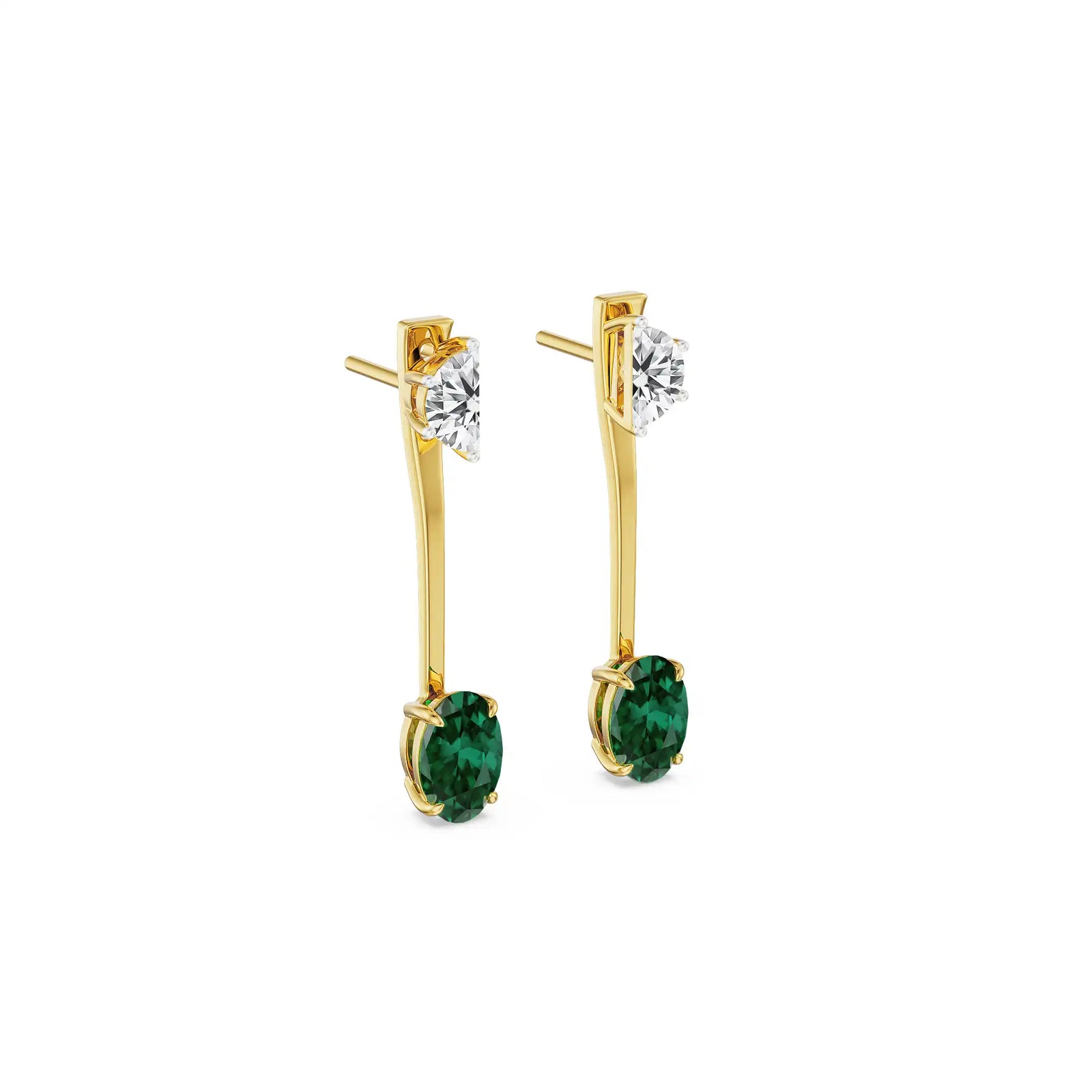 Half Moon Lab Grown Diamond Earrings
Side view