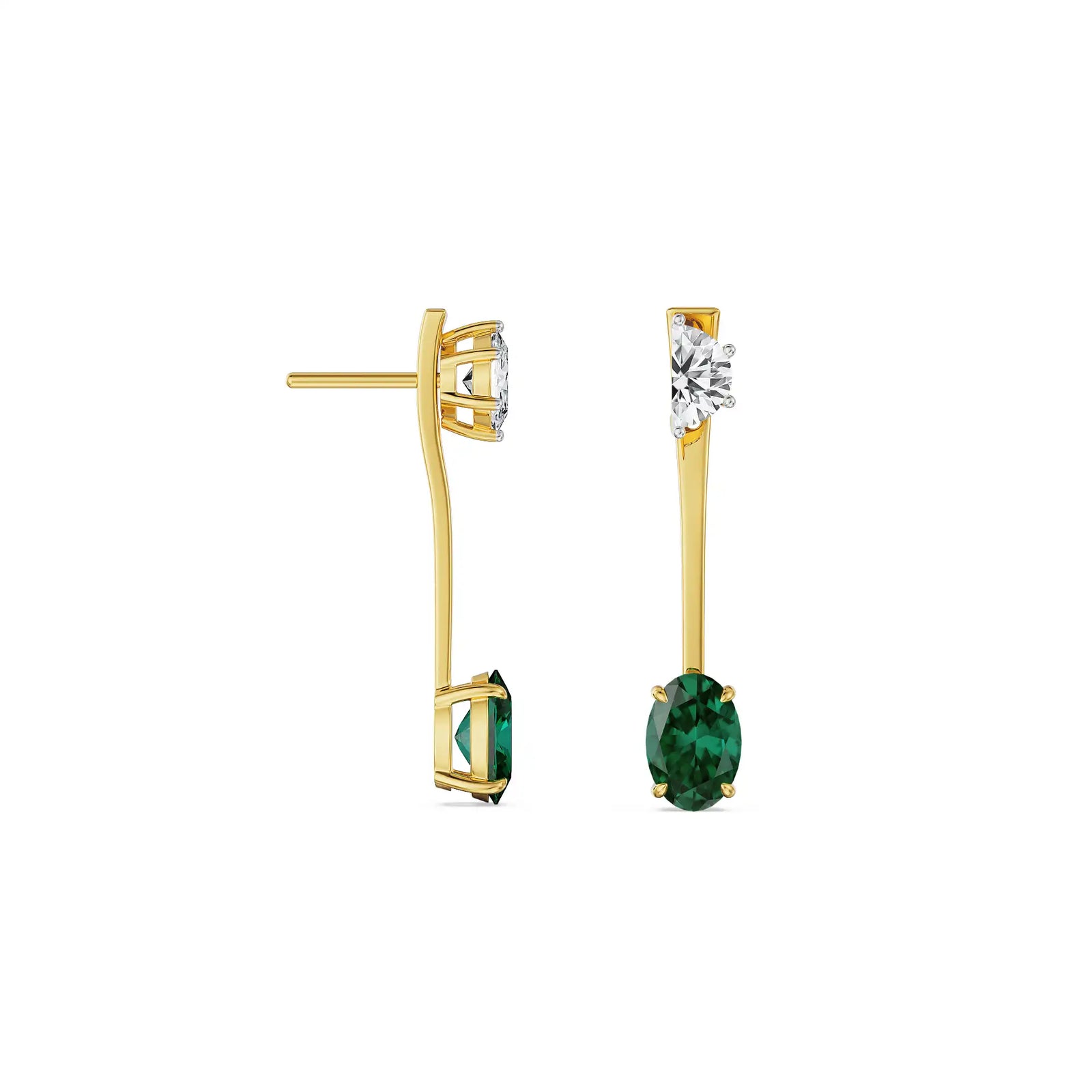 Half Moon Lab Grown Diamond Earrings
Prospective view