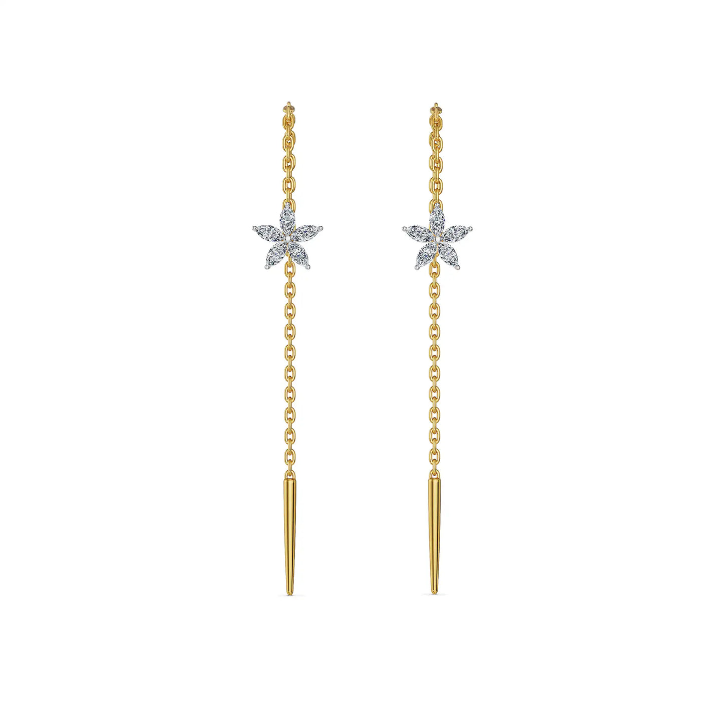 Marquise Sui Dhaga Lab Grown Diamond Earrings
