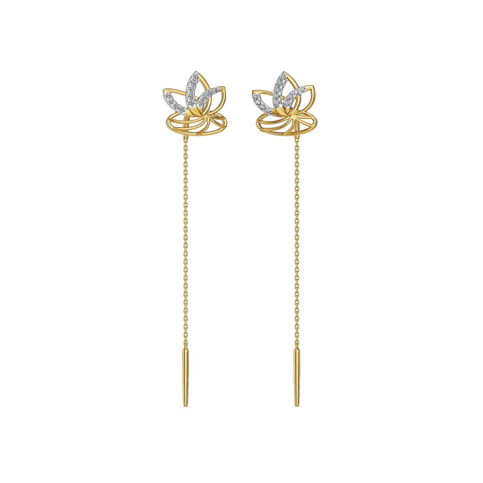 Lotus Petal Sui Dhaga Diamond Earrings
Prospective View