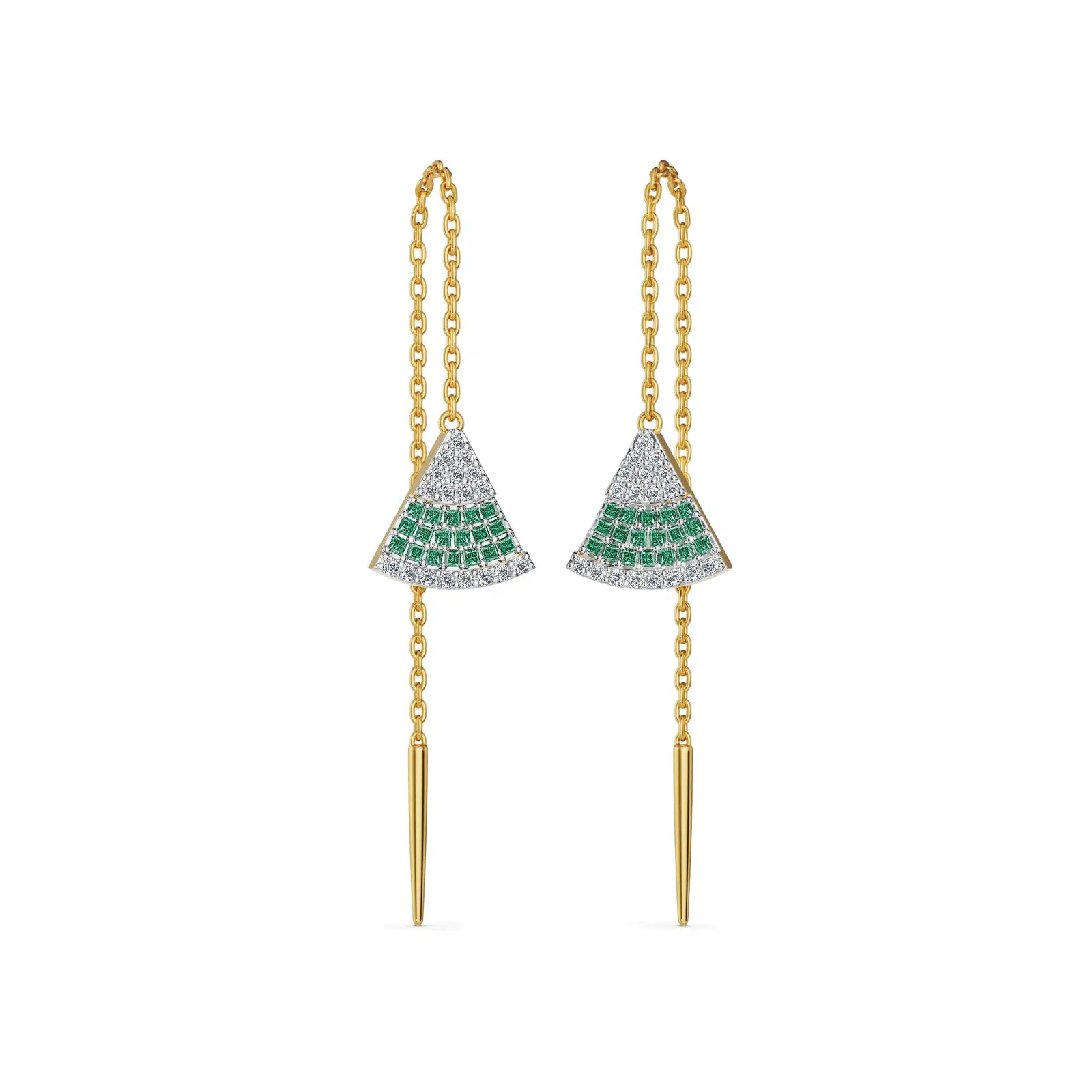 Emerald Fanfare Sui Dhaga Lab Diamond Earrings
Prospective View