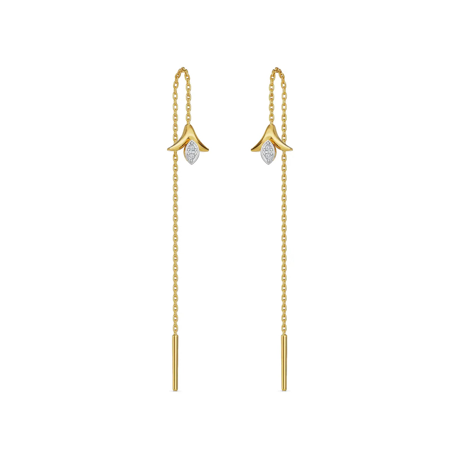 Emerald Fanfare Sui Dhaga Lab Diamond Earrings
Prospective View