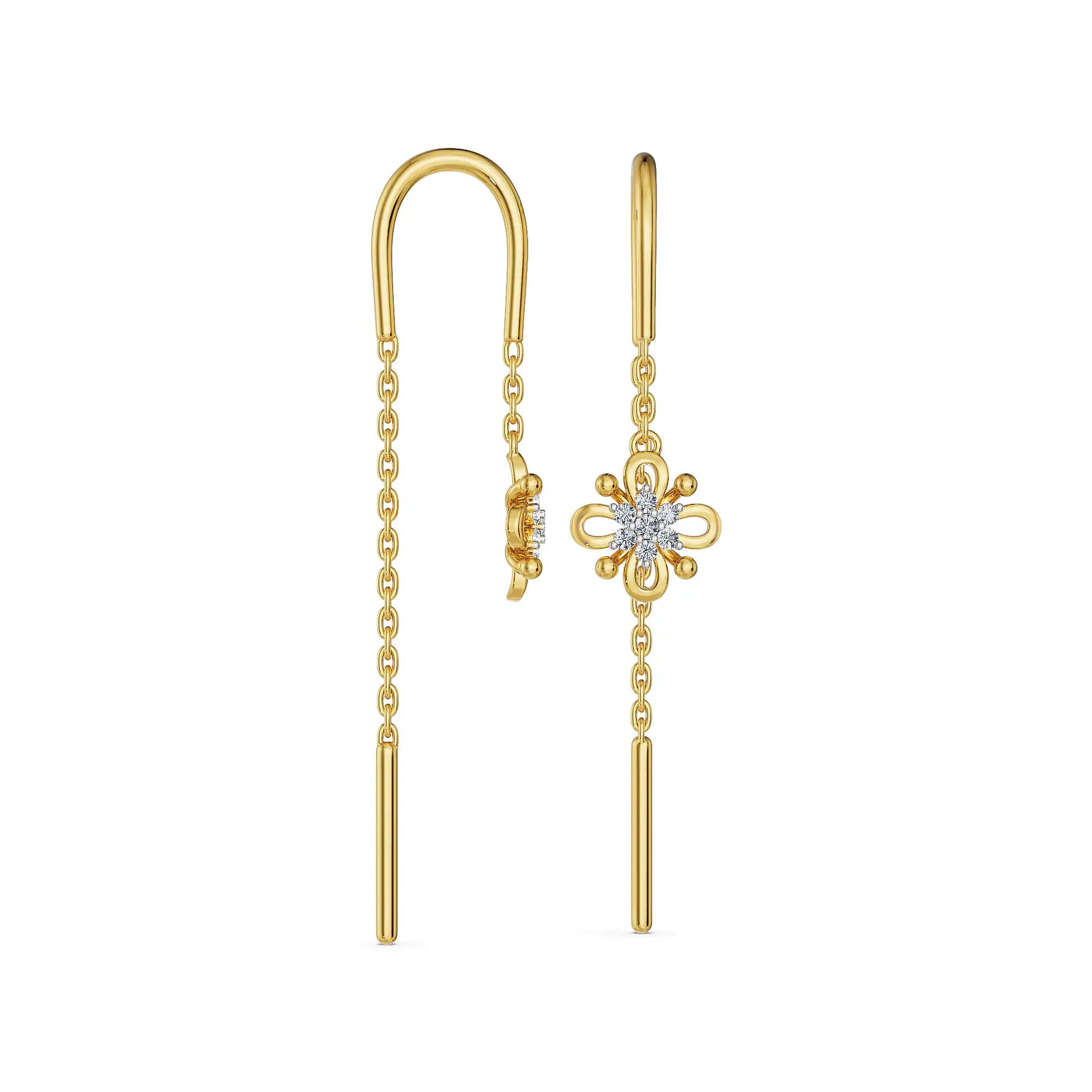 Lotus Sui Dhaga Lab Grown Diamond Earrings
Prospective View