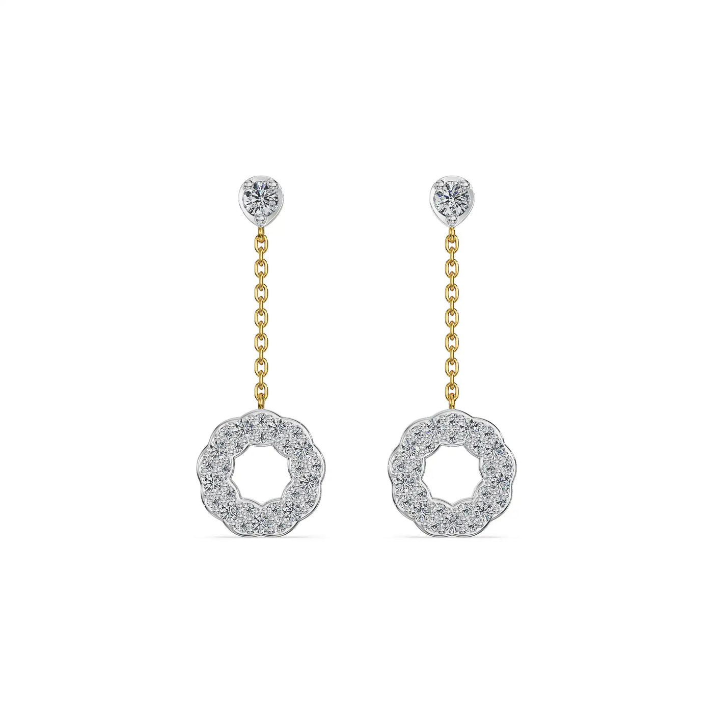 Symmetry Dual Aura Lab Grown Diamond Earrings