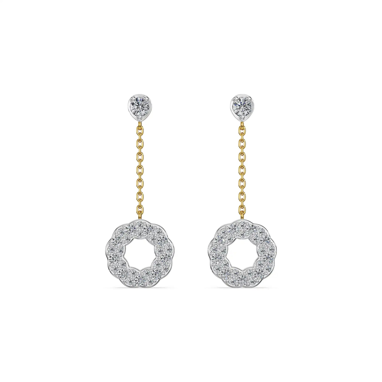 Symmetry Dual Aura Lab Grown Diamond Earrings