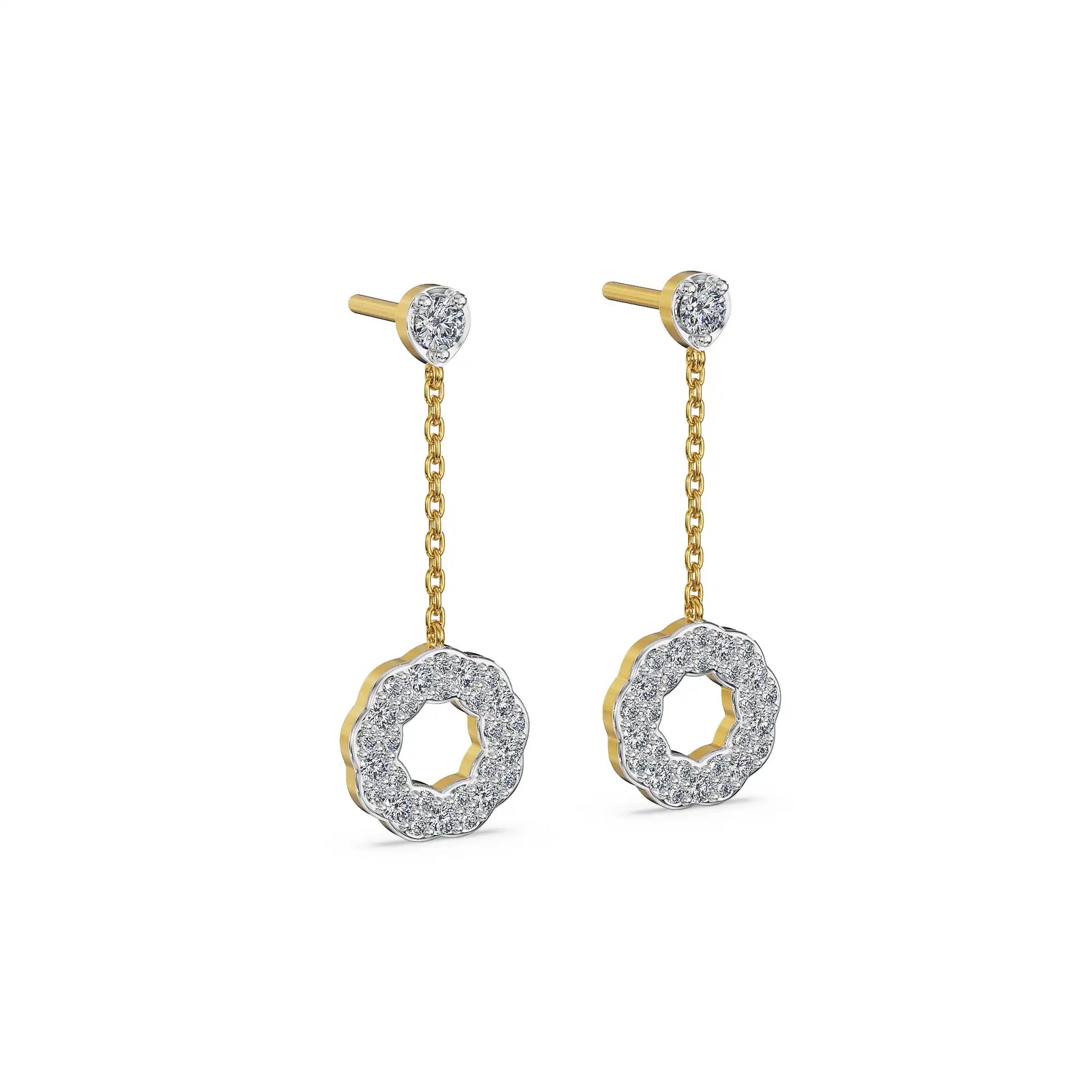 Symmetry Dual Aura Lab Grown Diamond Earrings
