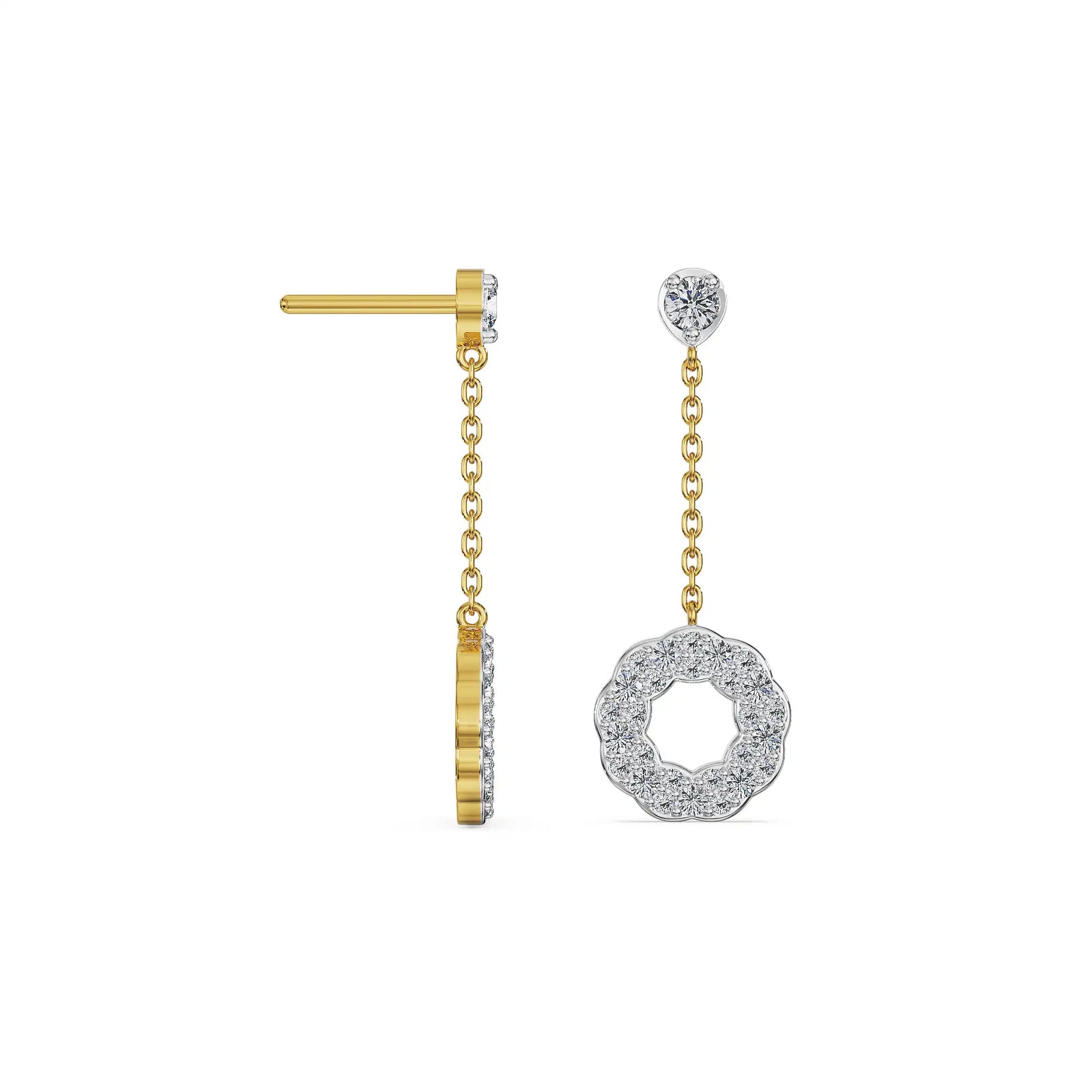 Symmetry Dual Aura Lab Grown Diamond Earrings
