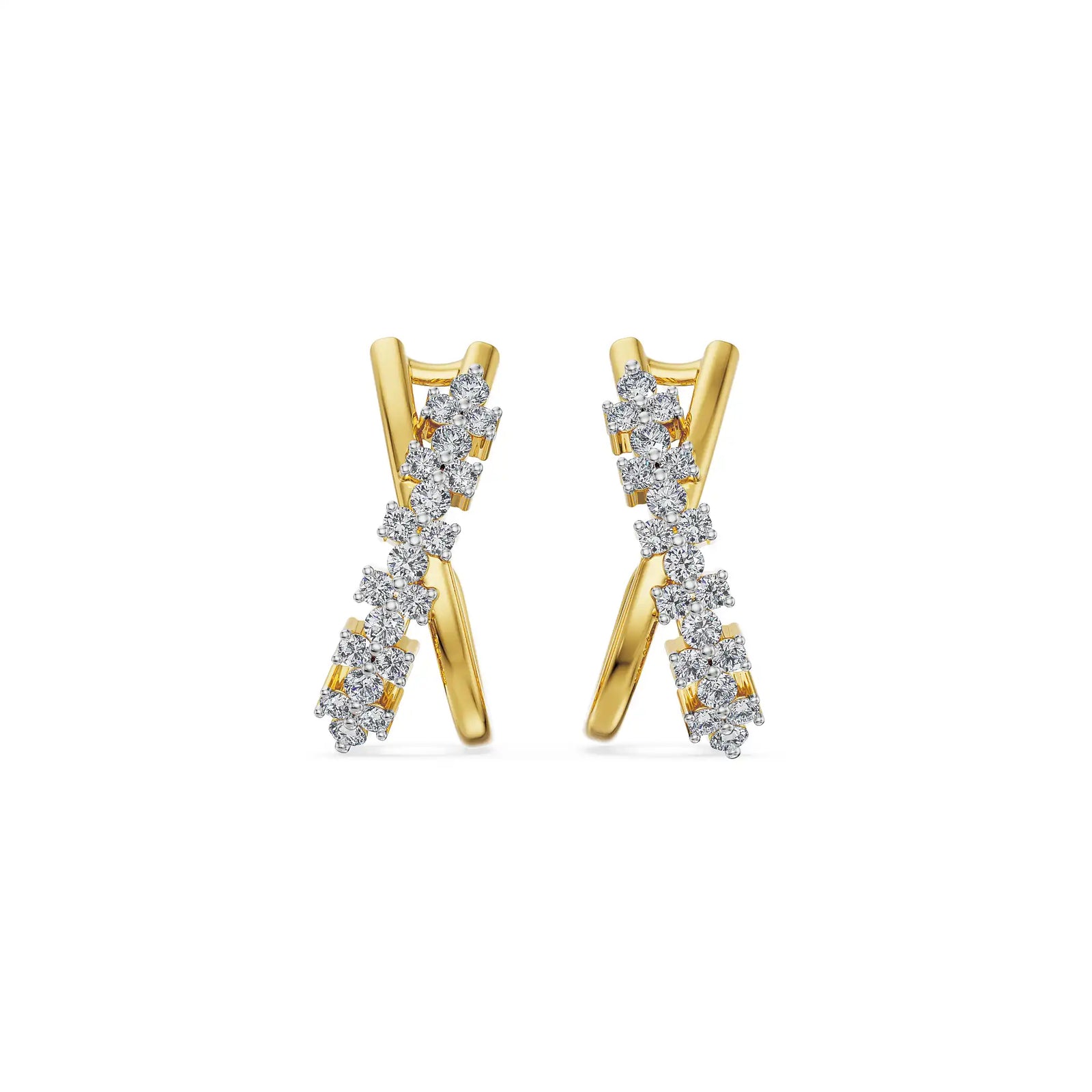 Spiral Crush Lab Grown Diamond Earrings