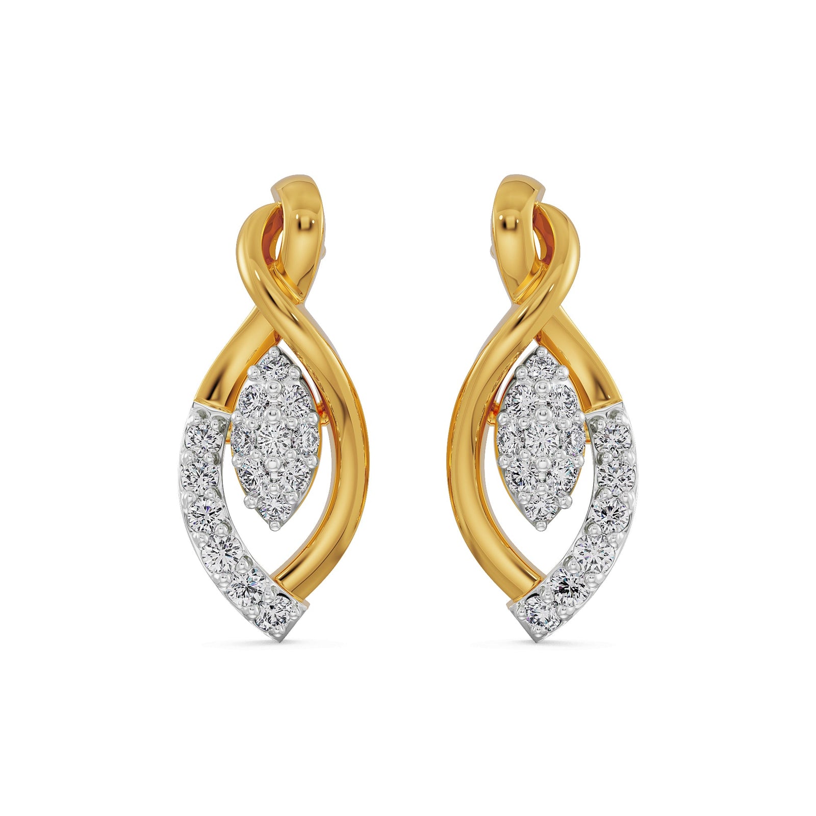 Diamond Dazzle Earrings Front View