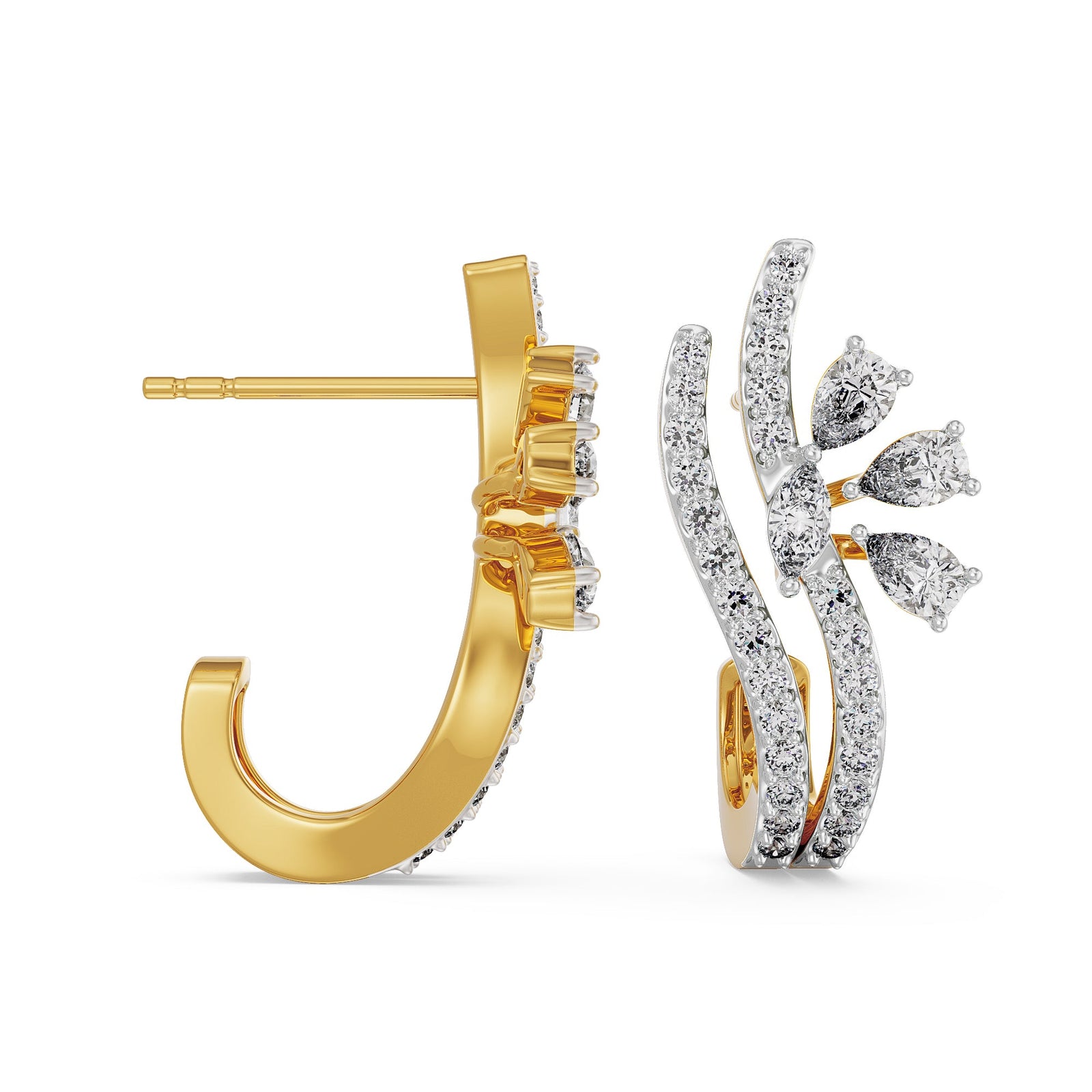 Sparkling Diamond Earrings Prospective View