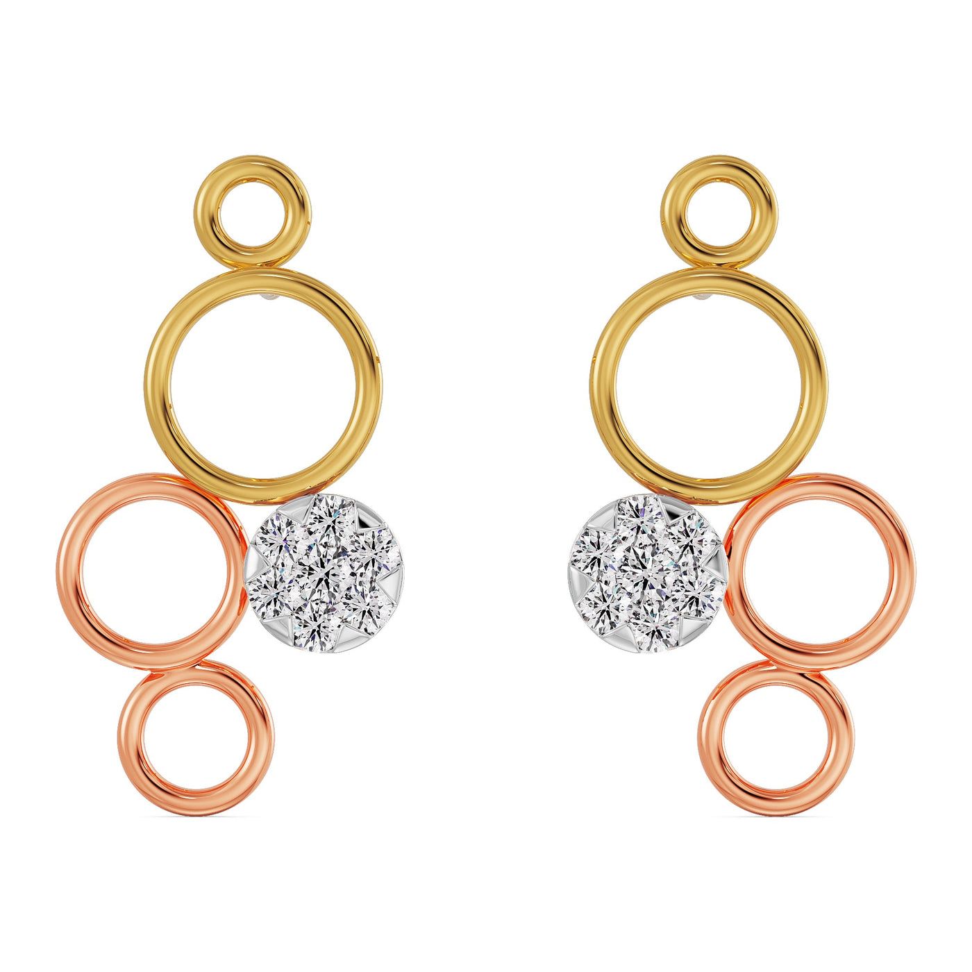 Fivefold Sparkle Lab Grown Diamond Earrings