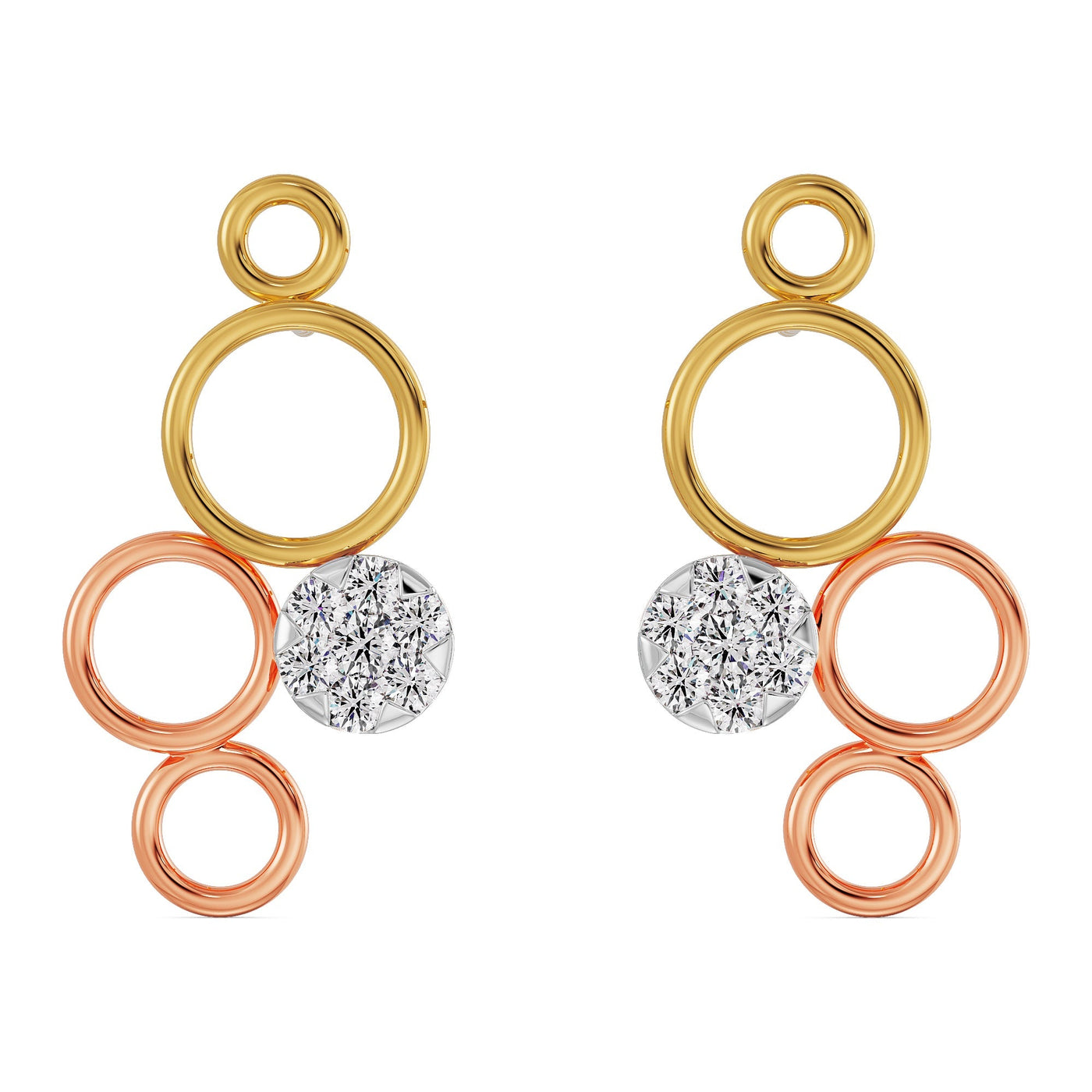 Fivefold Sparkle Lab Grown Diamond Earrings 9KT