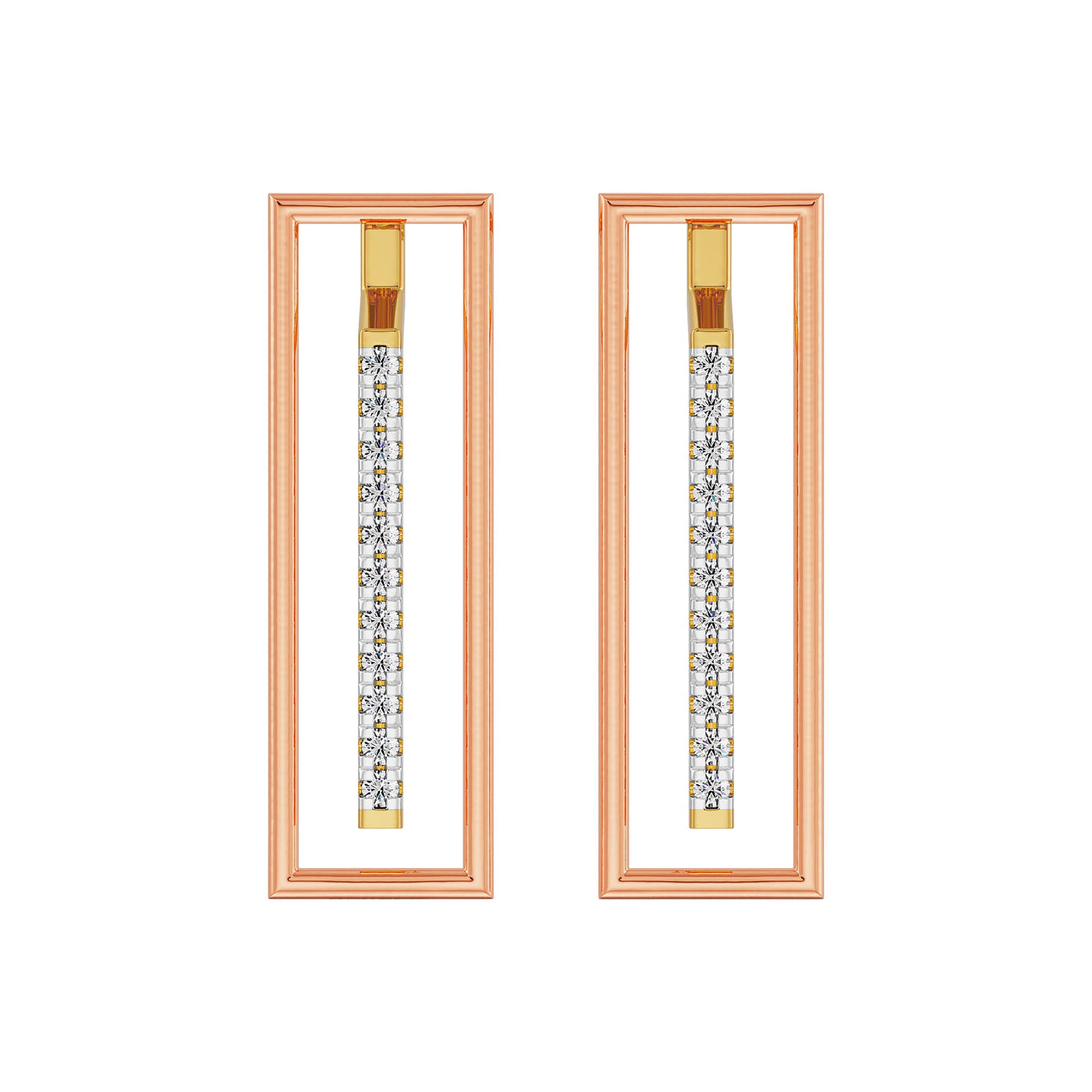 Vertical Bar Lab Grown Diamond Earrings