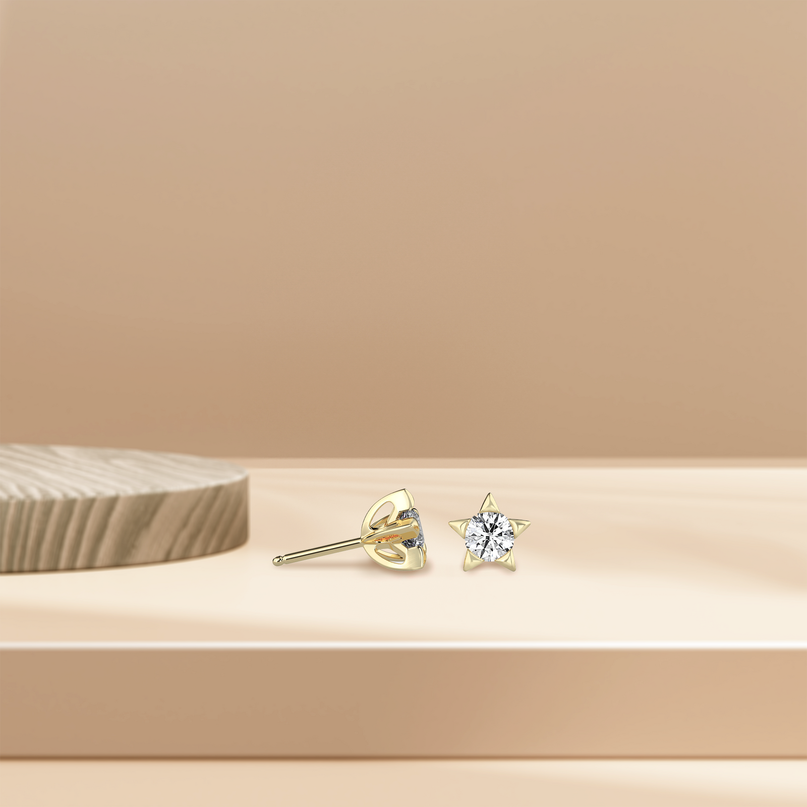 Solitaire Star Studs Prospective View