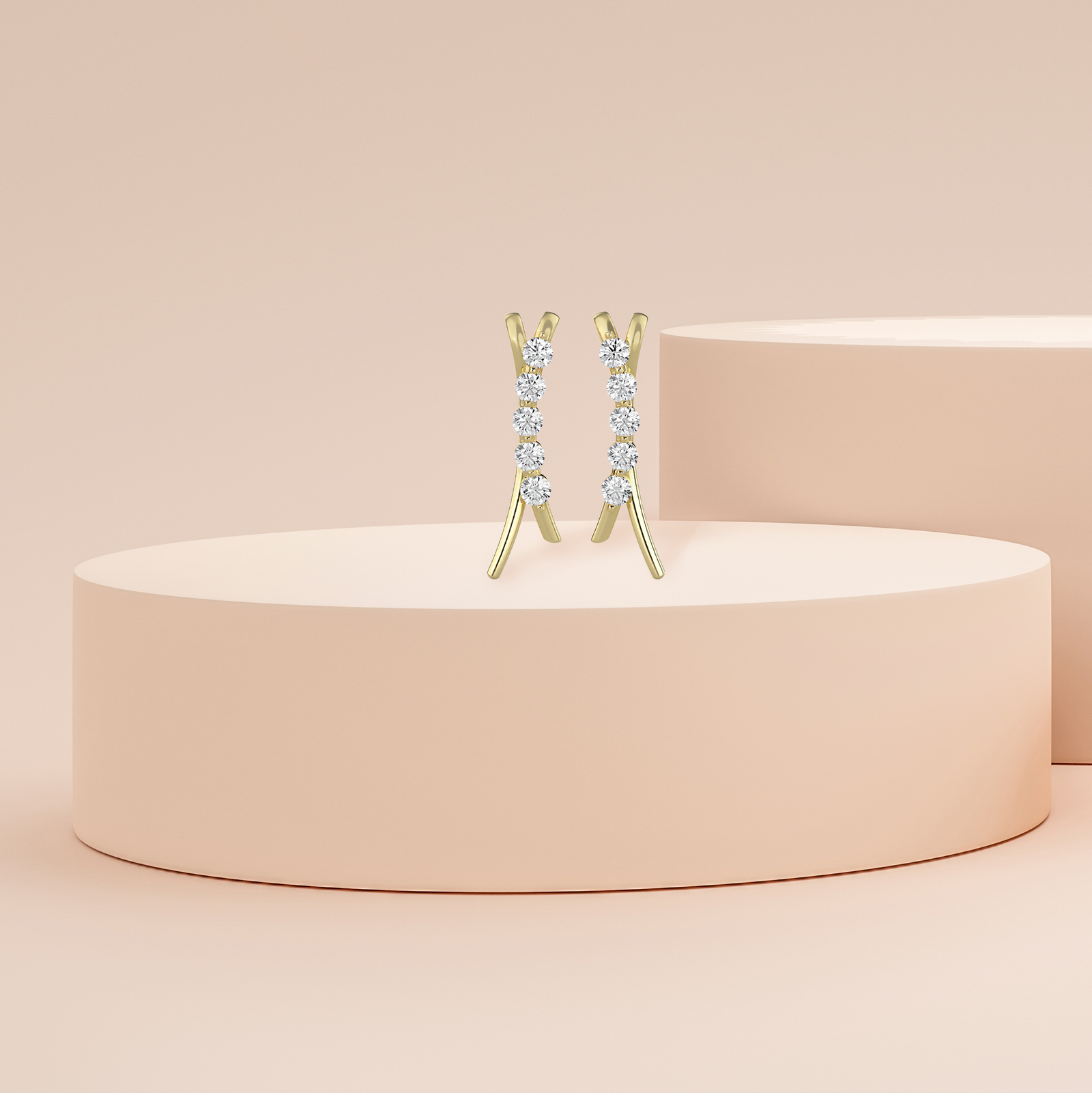 Five Star Diamond Earrings Prospective View