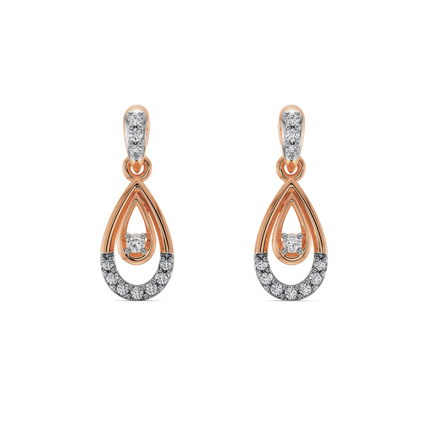 Glamorous Lab Grown Diamond Dangle Earrings